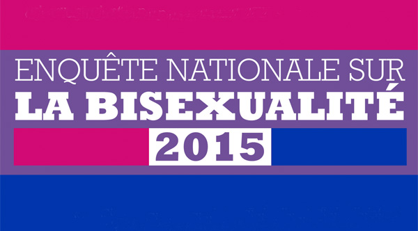enquête sur la bisexualité 2015 sur fond de drapeau