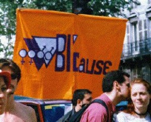 bi'cause à la marche lgbt 1997