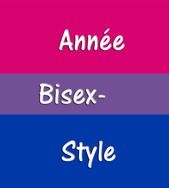 Année Bisex’style écrit sur le drapeau bisexuel